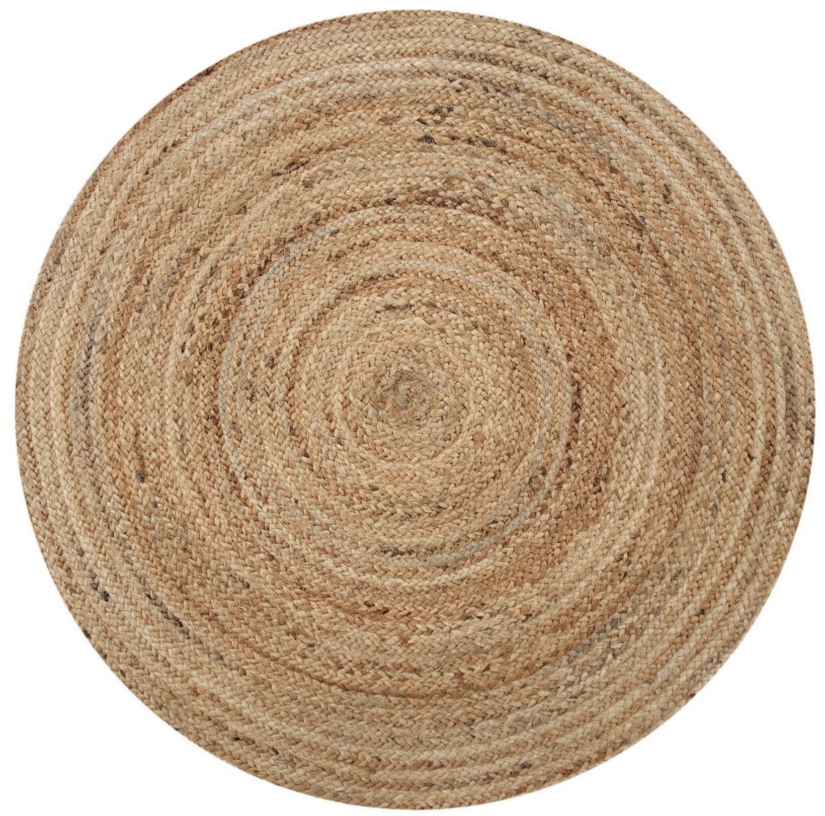 Round handwoven jute rug