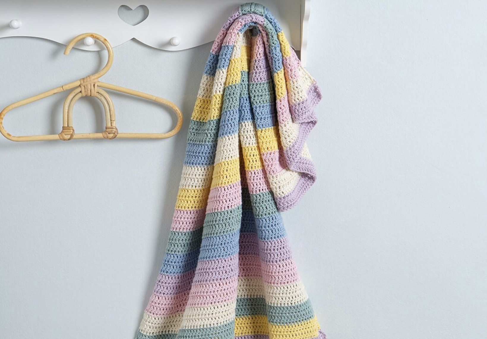 easy crochet baby blanket striped kit for beginners