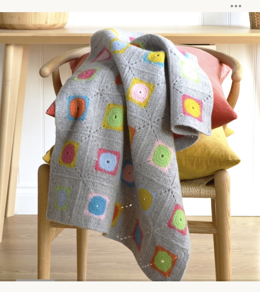Lambswool granny square blanket kit by JohannCrochets