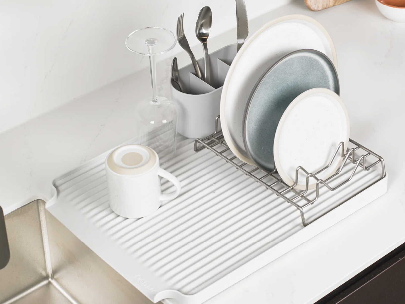 ReBorn large draining rack made from recycled plastic with steel dish rack