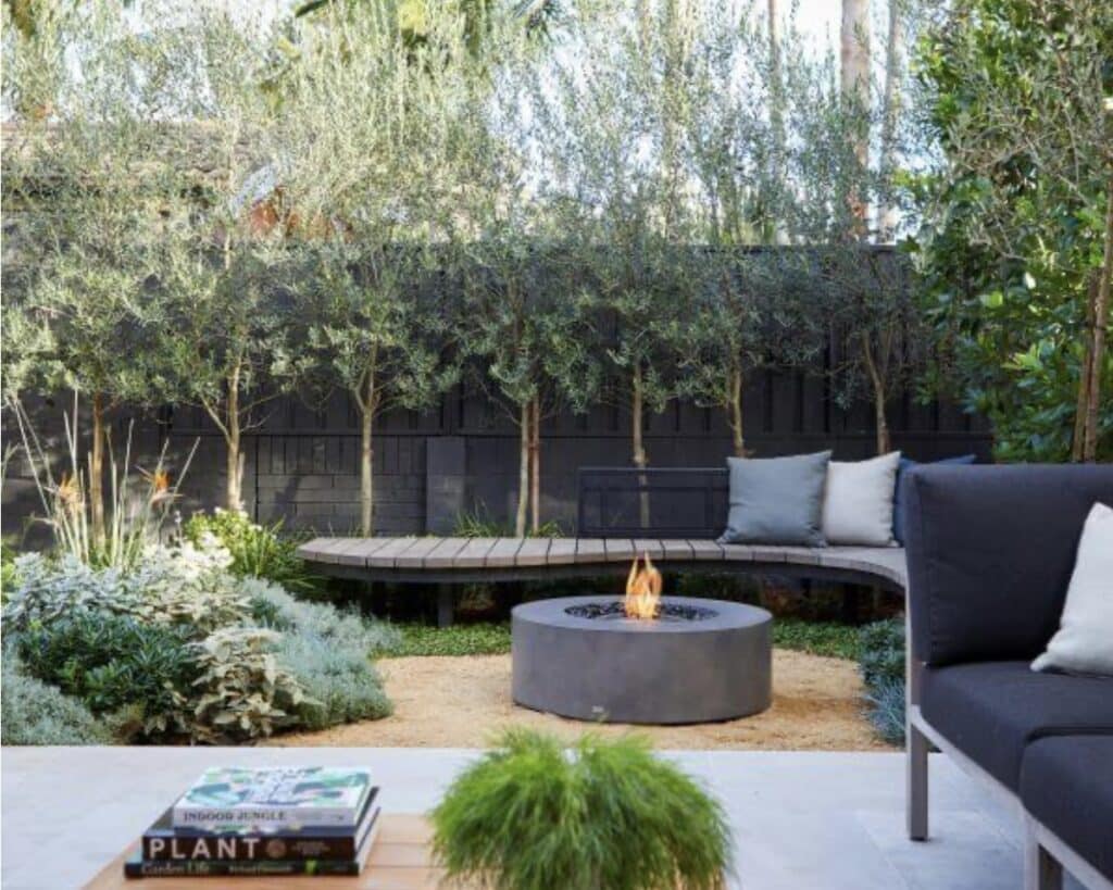 Firepit garden designs Manhattan