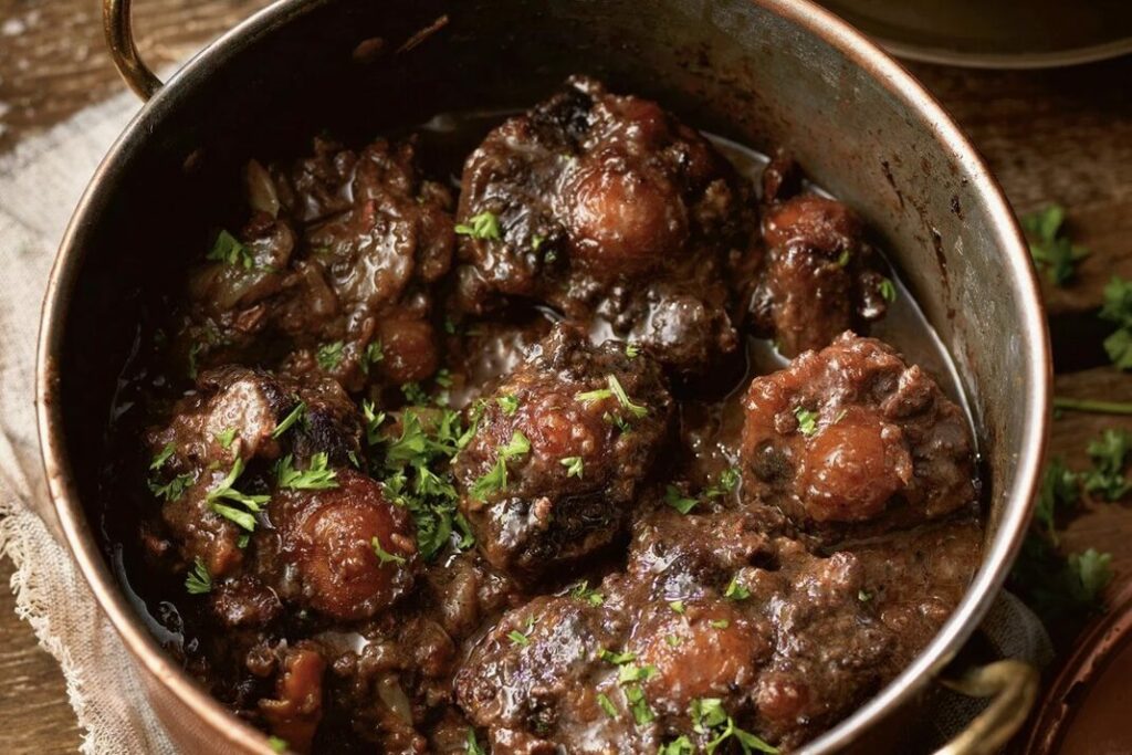 Oxtail stew is a great pairing with Shiraz