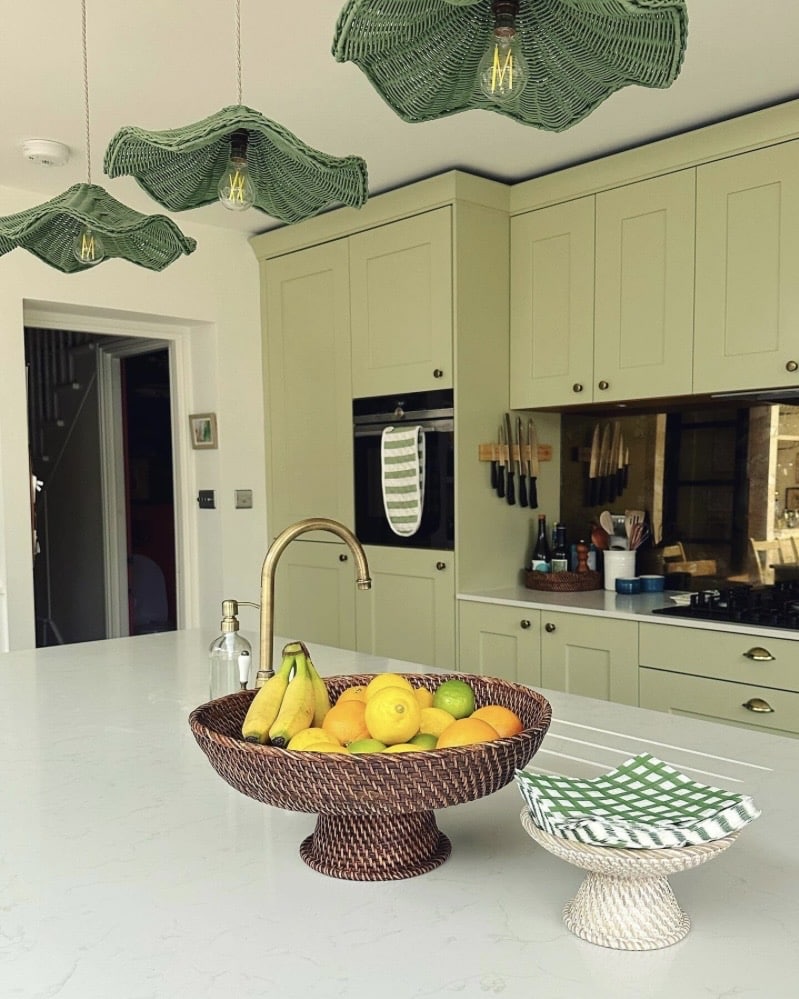 Sage green kitchen apple green