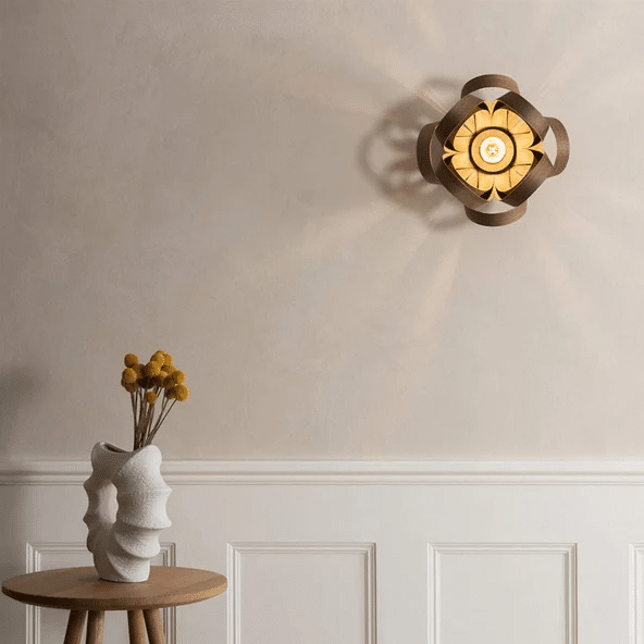 wireless hallway wall light, wood hallway wall lighting