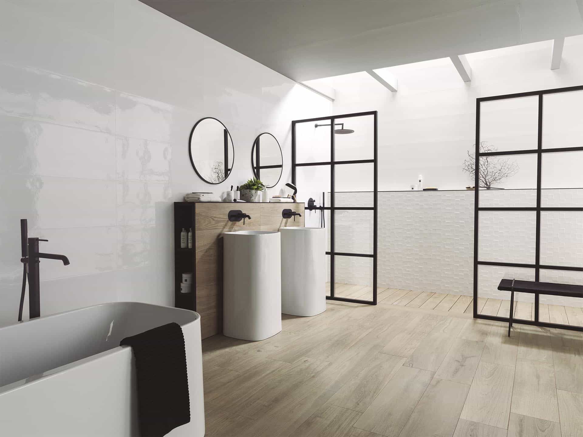 Black and white bathroom design ideas