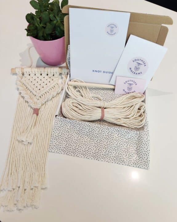 Colourful DIY macrame wall hanging kit