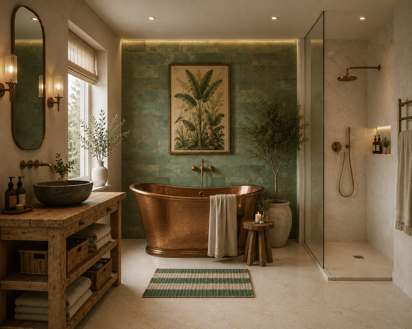 Green bathroom design ideas