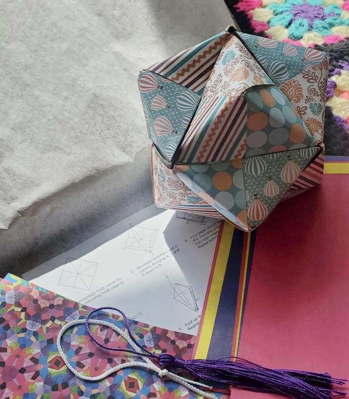 a kusudama origami kit with is perfect for teenage craft activities this summer