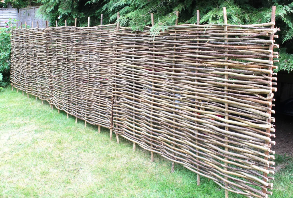 hazel wood fence panel hurdle rustic fencing uk full height garden boundary