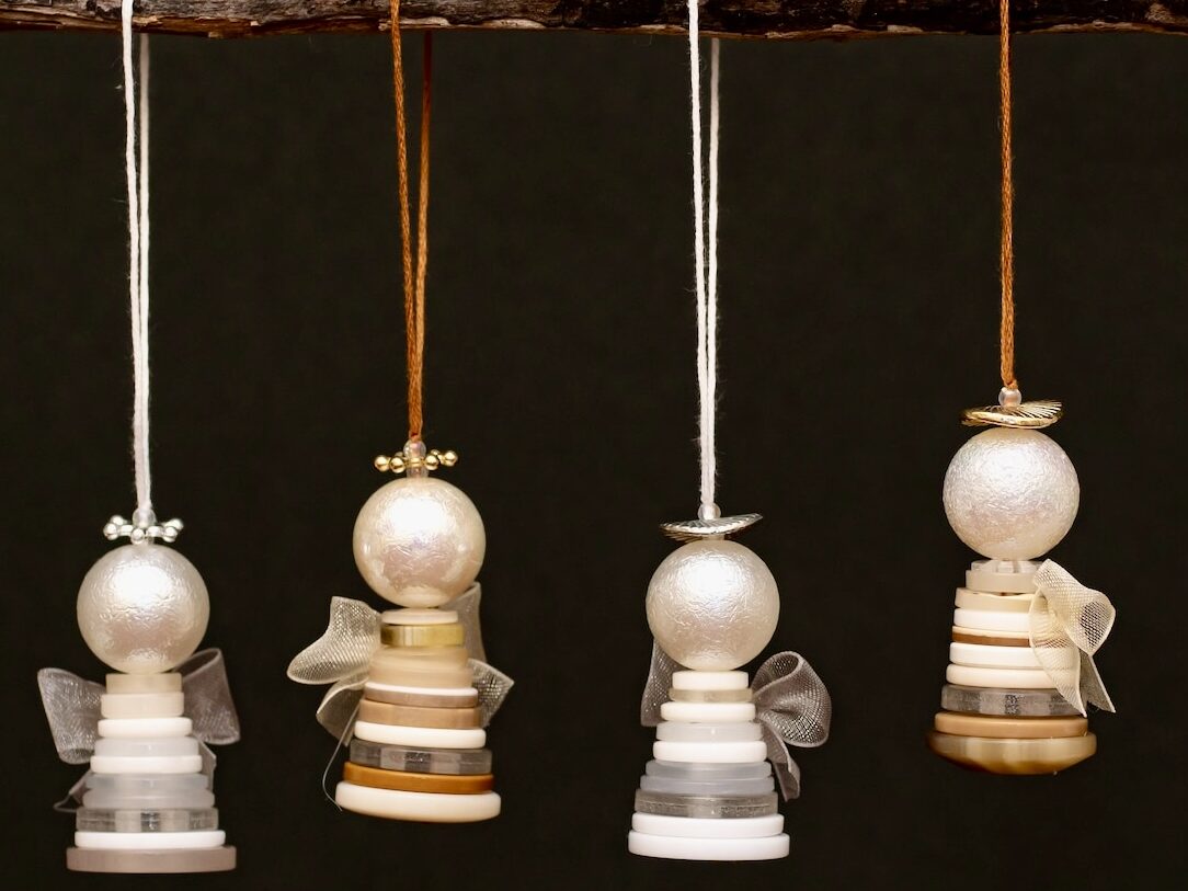 Button angel Christmas ornaments