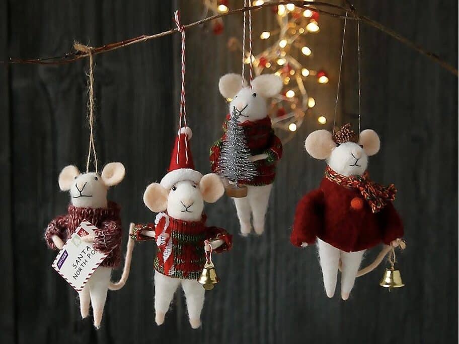 Handmade whimsical Christmas ornament