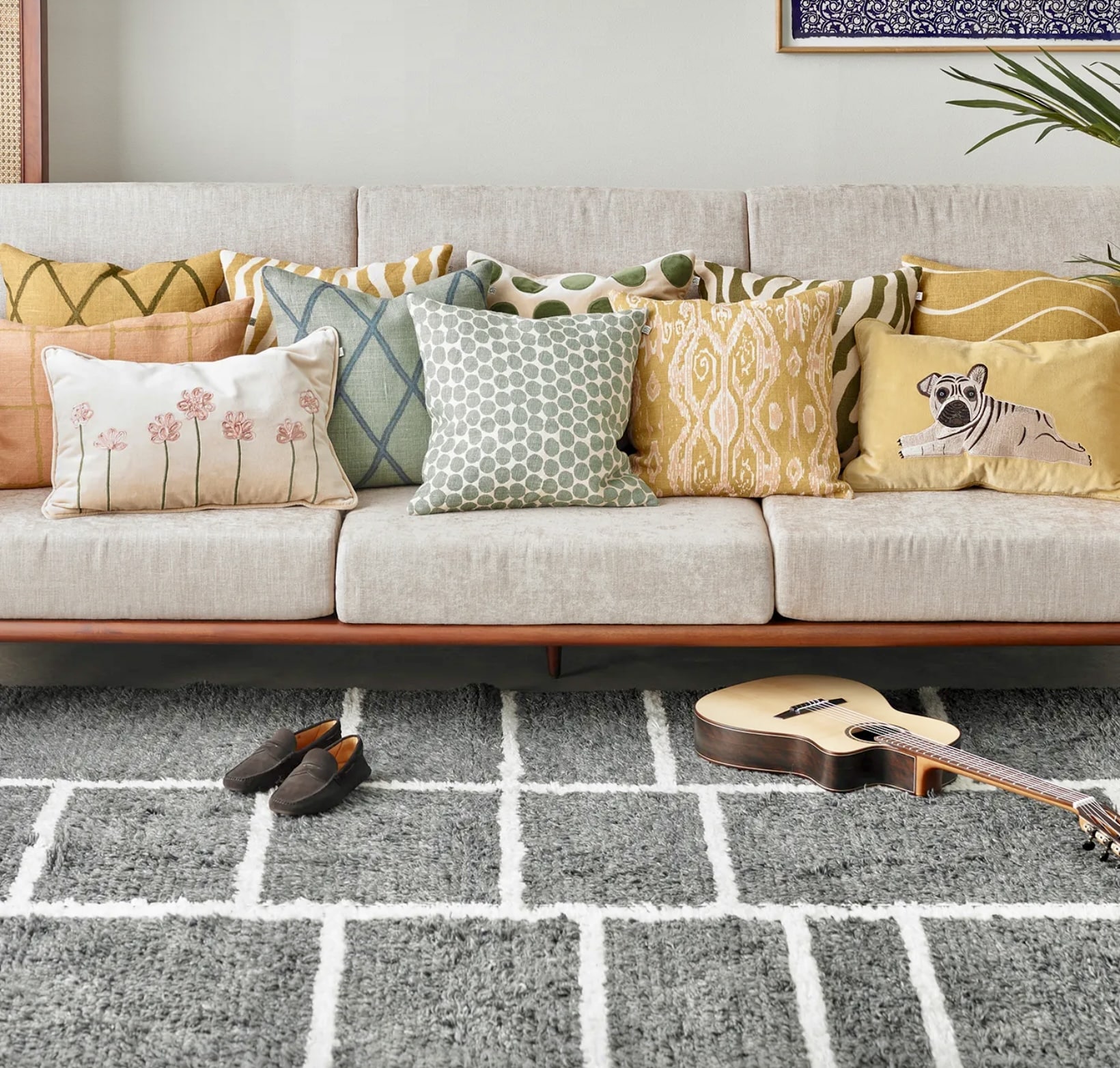 beige sofa living room