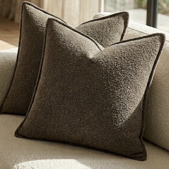 What colour cushions go with beige sofa boucle cushion