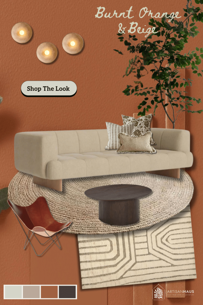 Burnt Orange Beige moodboard1
