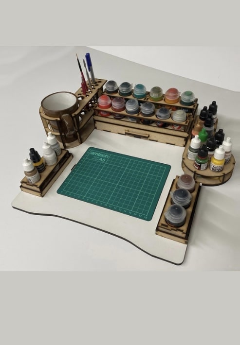 Luxury gifts for artists mini hobby workstation paint organiser