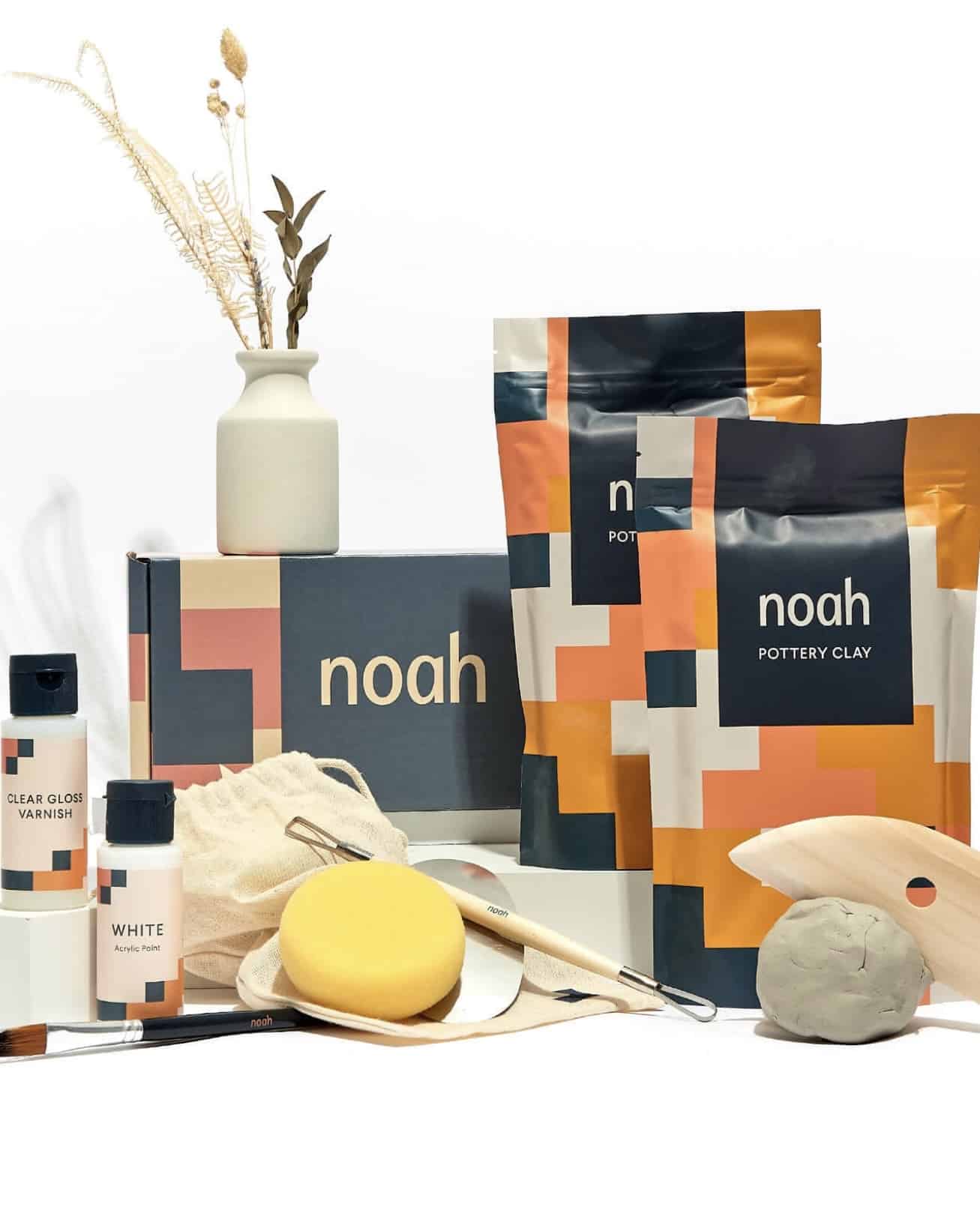 Unusual gifts for artists UK pottery starter kit with clay and tools