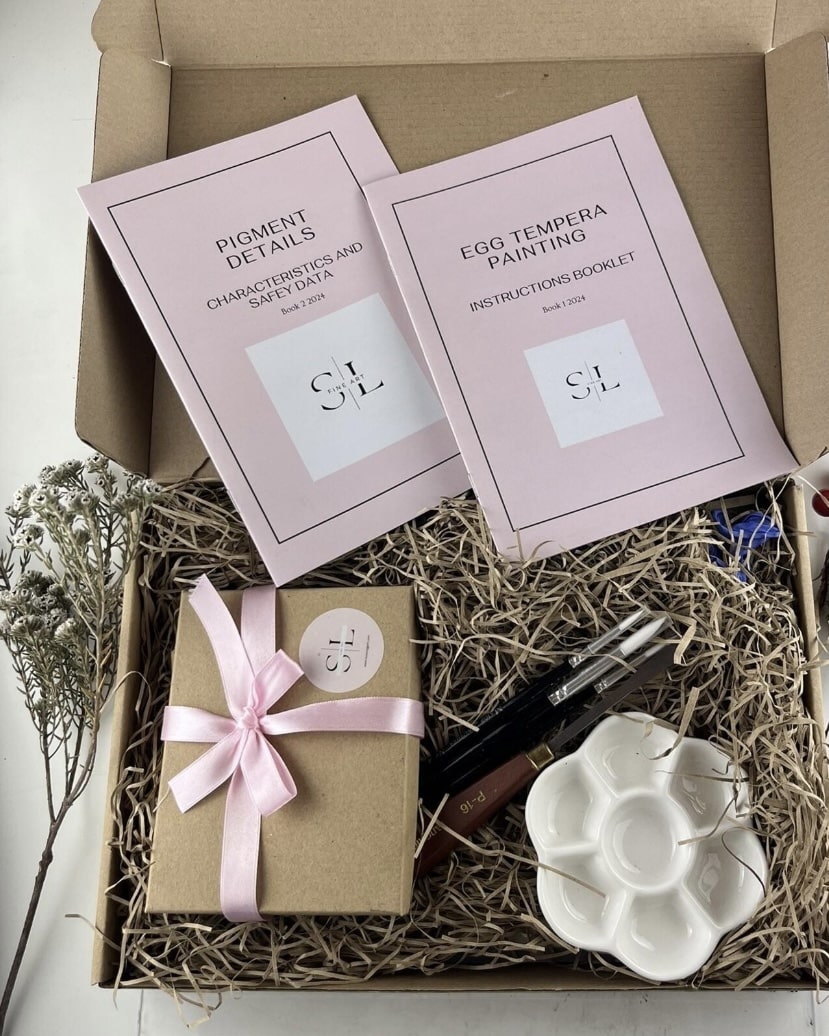 Luxury gifts for artists egg tempera paint making kit Christmas gift