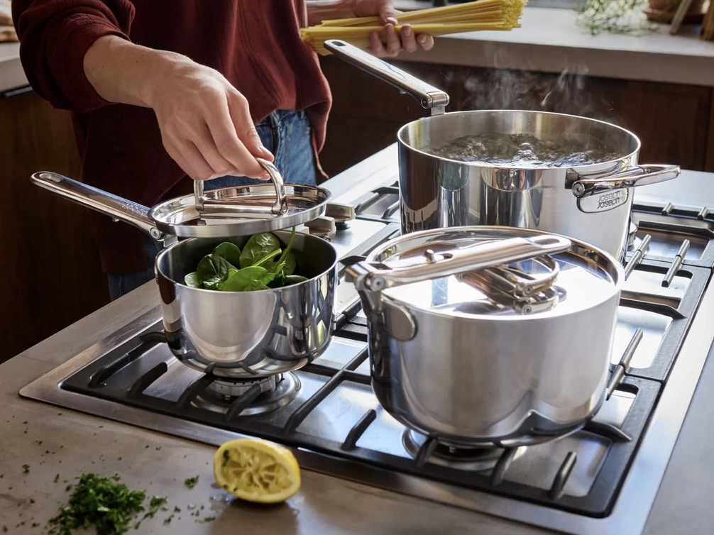 Joseph Joseph space-saving saucepan set
