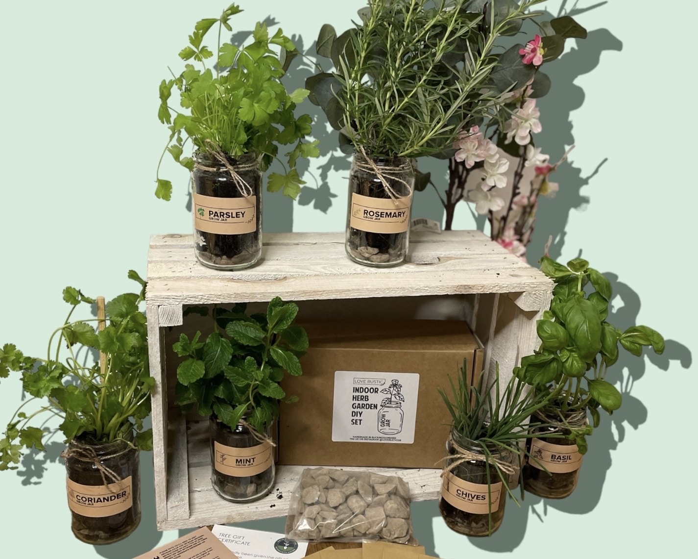 Indoor herb garden grow-your-own kit