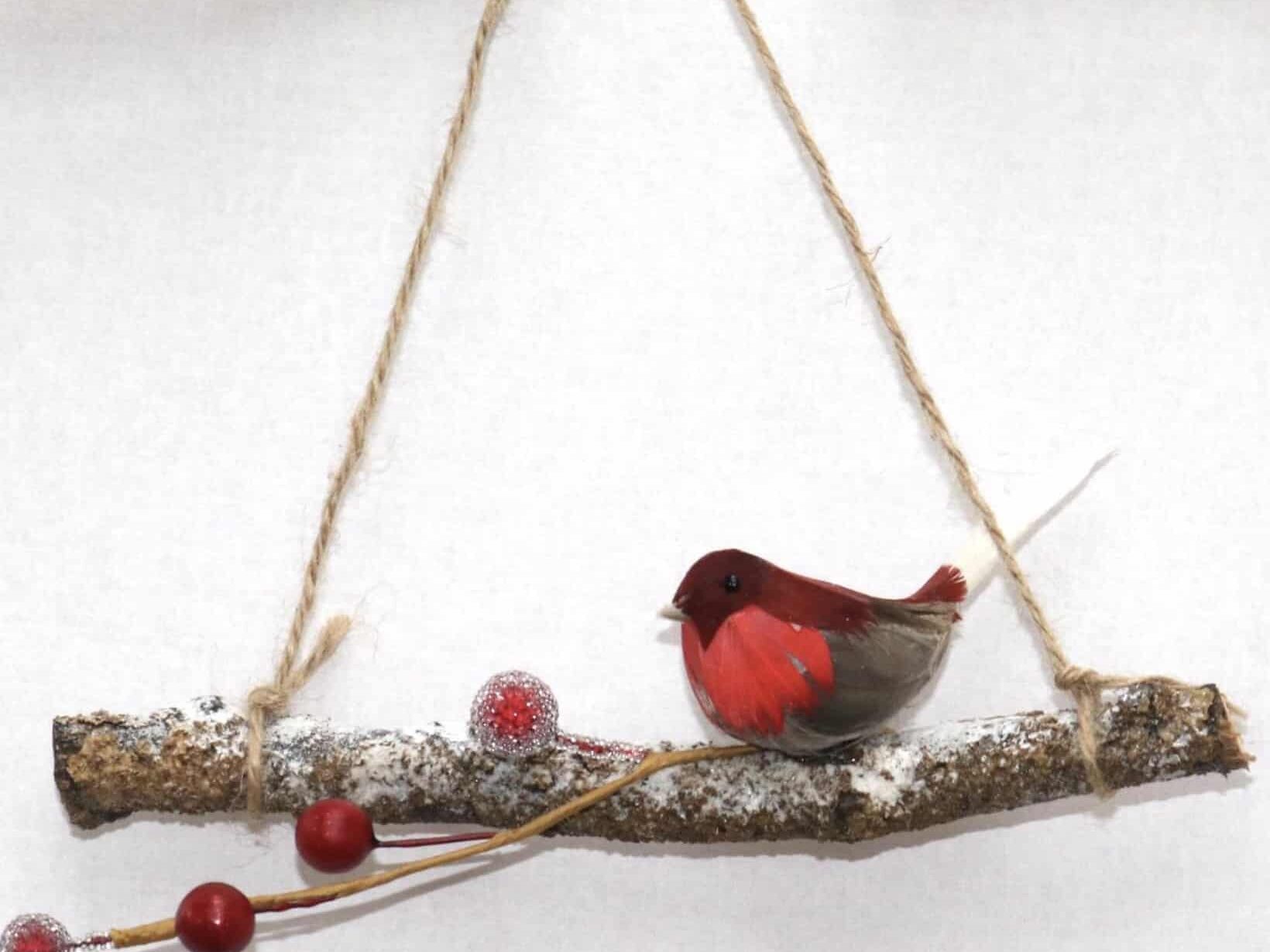 Handmade Christmas Decorations: Craft Your Own Magic and Shop the Best Finds Handmade Christmas decorations robin e1762702774694 Handmade Christmas robin on rustic branch decoration