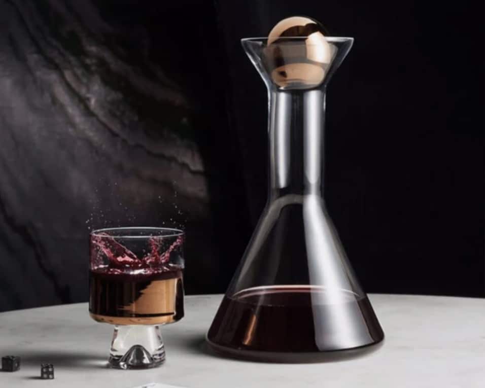 Tom Dixon Tank decanter with metallic stopper