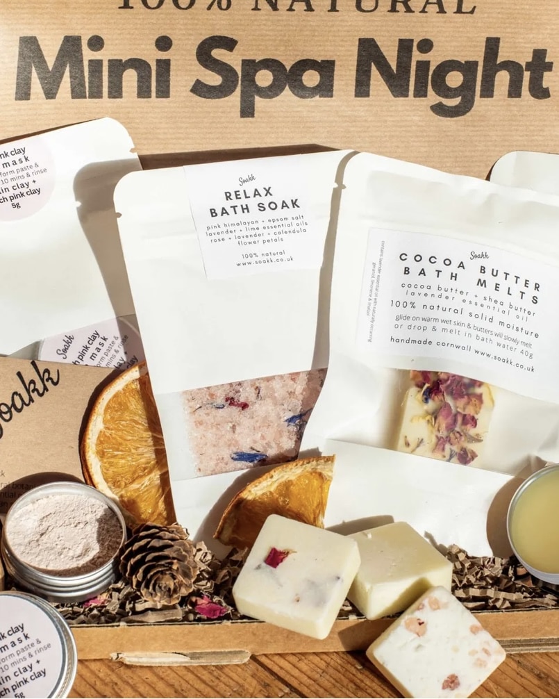 Mini Spa Night box with bath soak, melts and balm