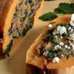 Entertaining at home Christmas stuffed butternut squash
