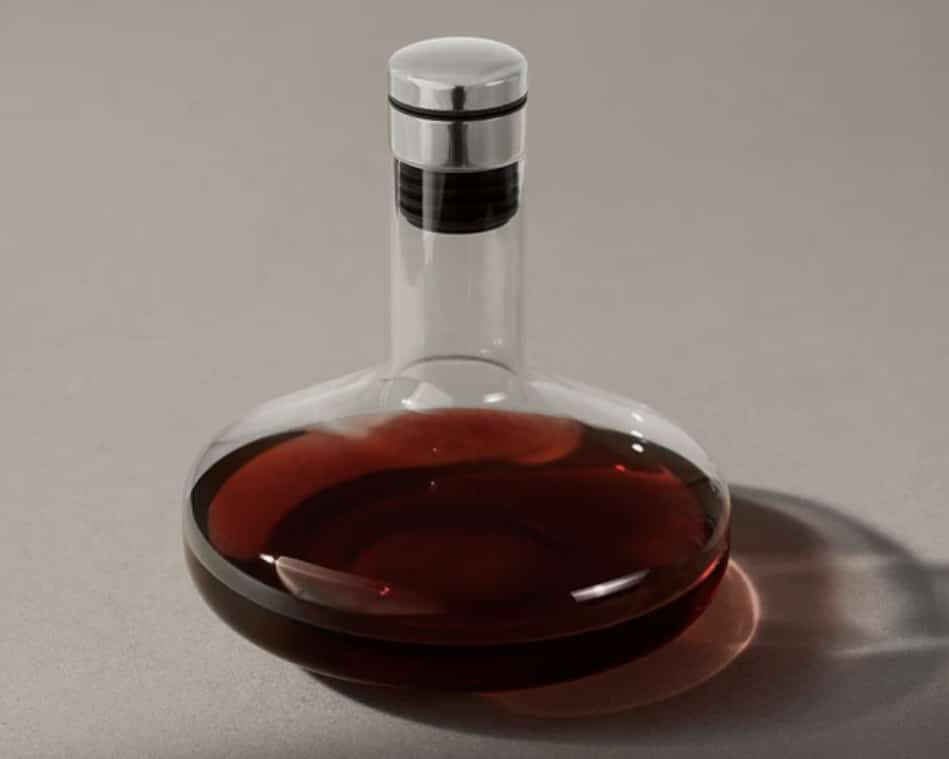 Audo Copenhagen Wine Breather (Clear/Steel)