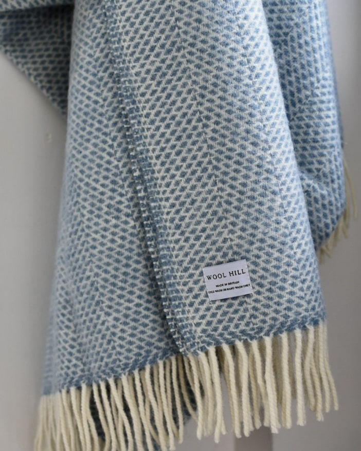 Merino Wool Blend Blanket – Pacific Ocean