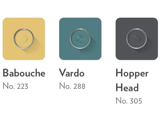Three-colour palette: Babouche, Vardo and Hopper Head