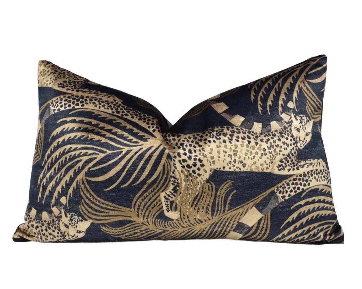 Dark cushion for black living room styling