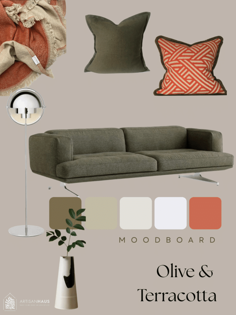 Orange cushions Olive Terracotta 1