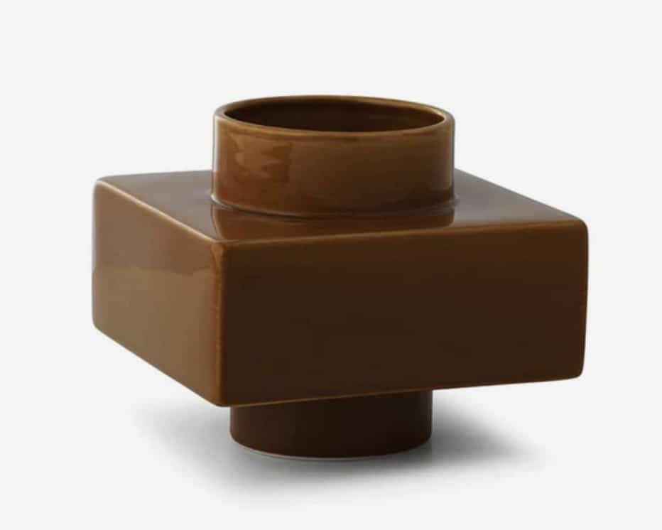 Normann Copenhagen Deko Object S3 in Hazel — sculptural caramel ceramic