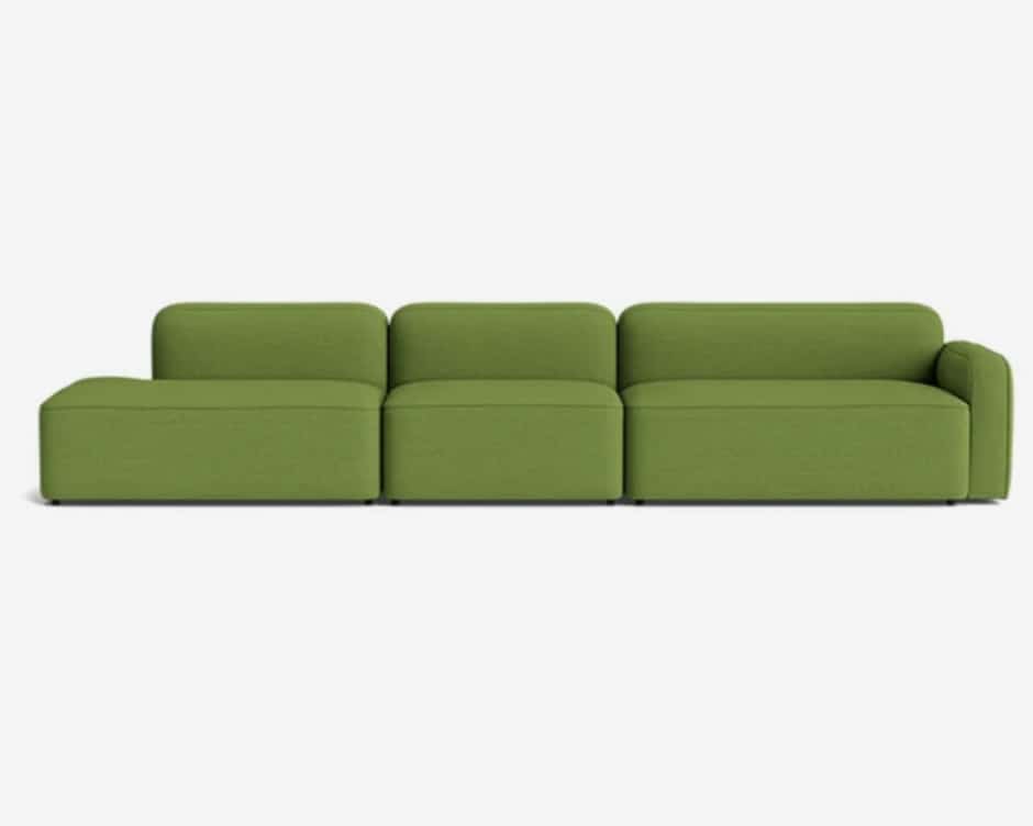 Normann Copenhagen Rope 3-seater sofa in green upholstery