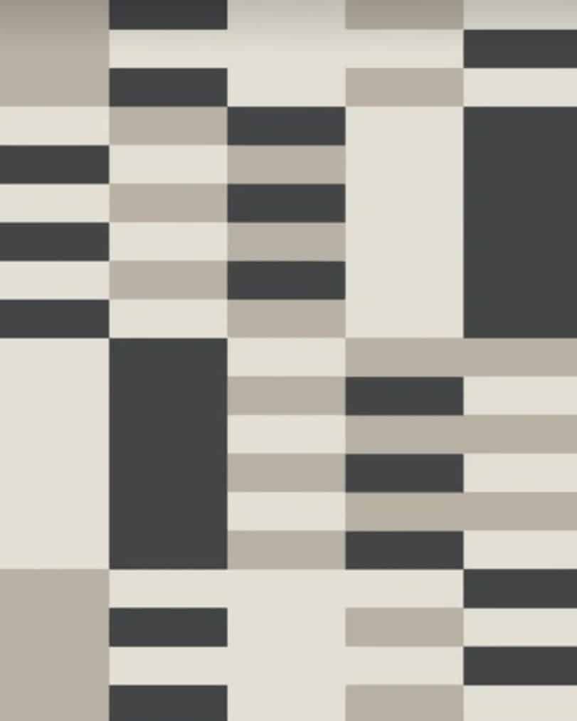 Farrow & Ball Check wallpaper in black and neutral tones