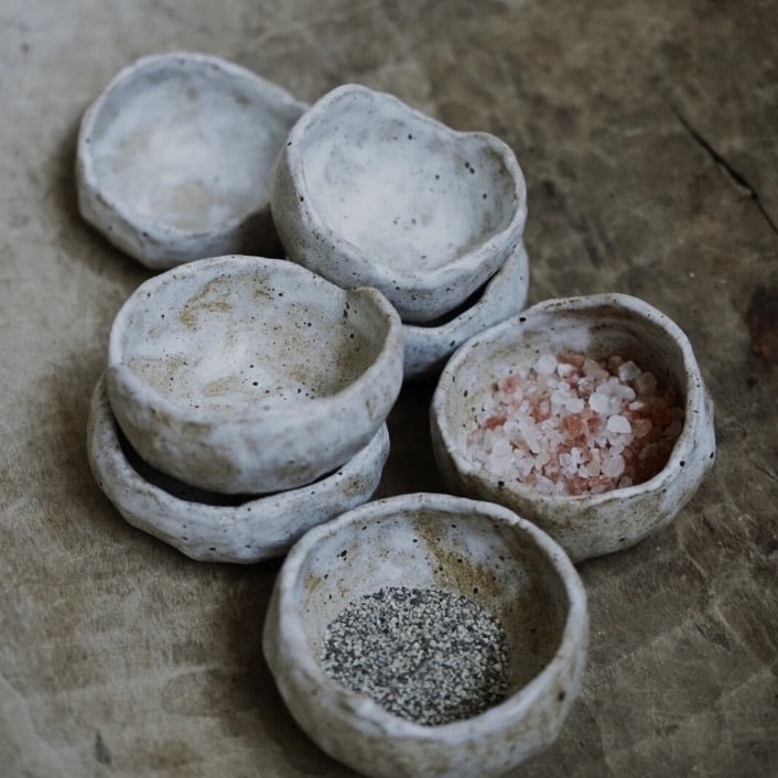 Neutral glazed stoneware bowl by EveryStoryStudio