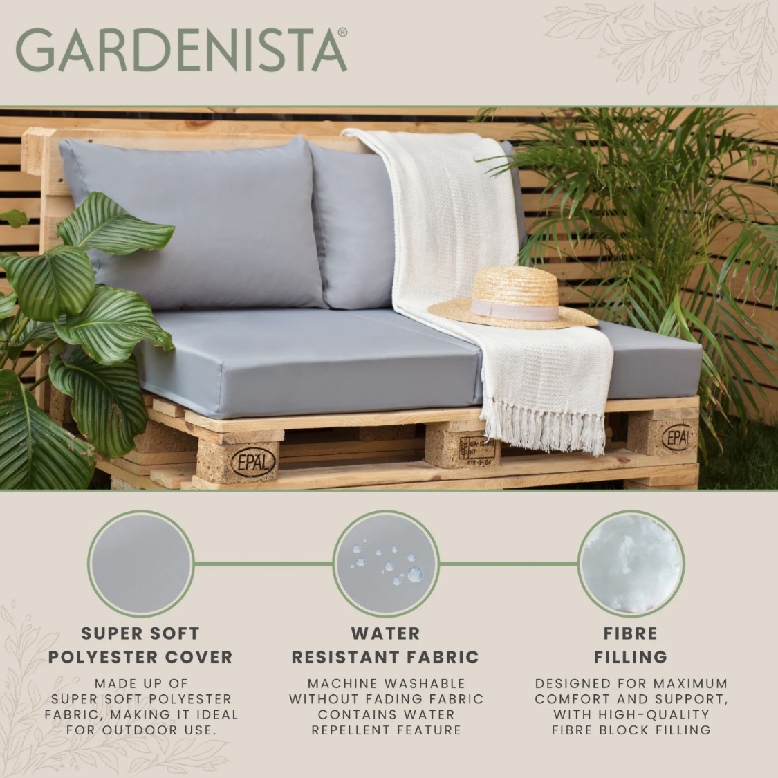 outdoor pallet cushion colour options for wooden pallet garden furniture