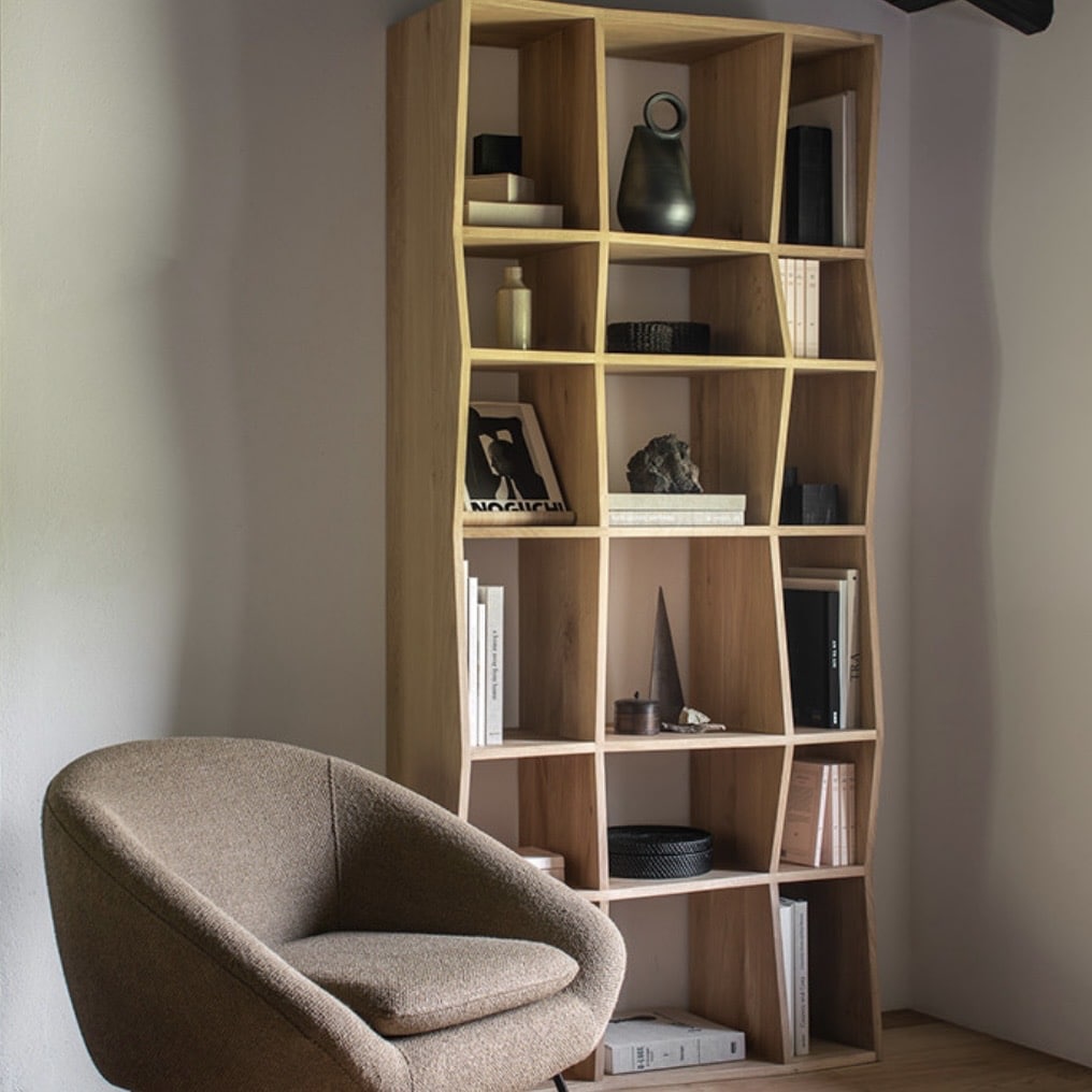 Oak open shelving unit