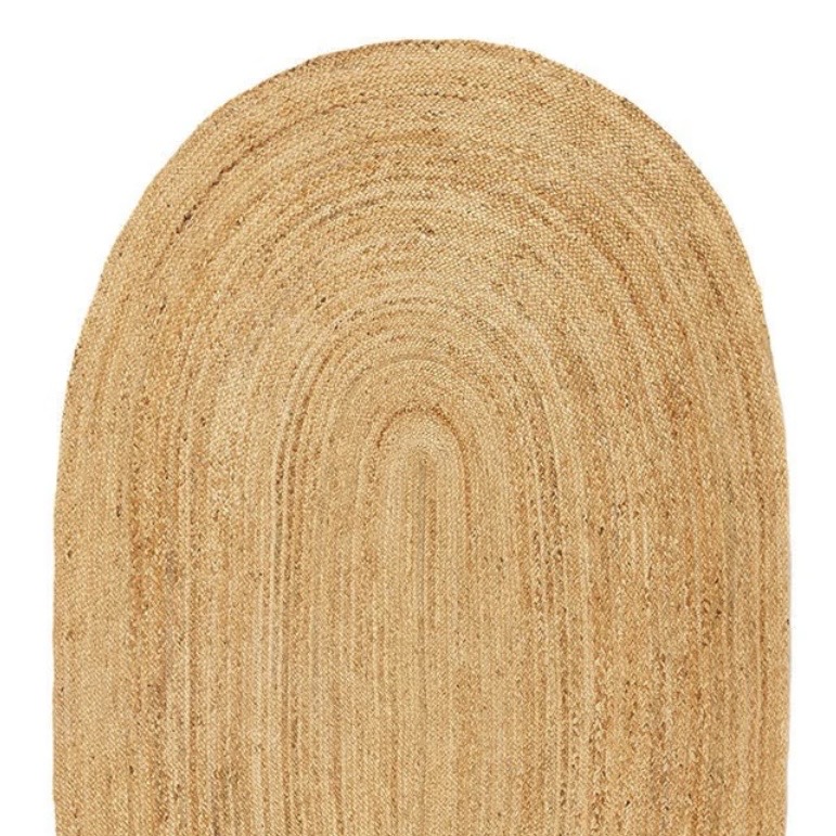 Jute Extra Rug Plain Oval by Hug Rug