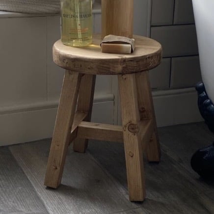 Rustic wooden stool