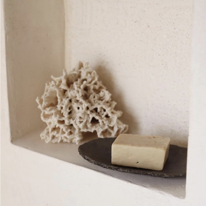 Organic raw handmade soap dish eco bathroom decor by Cleeyae