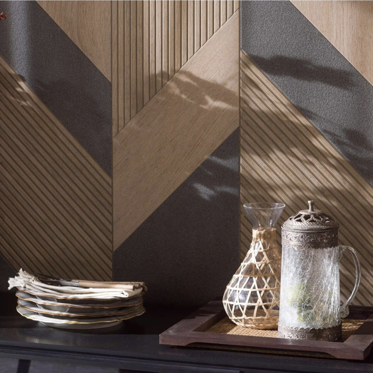 Porcelanosa Stone 3D Arce Wall Tile 59.6x150