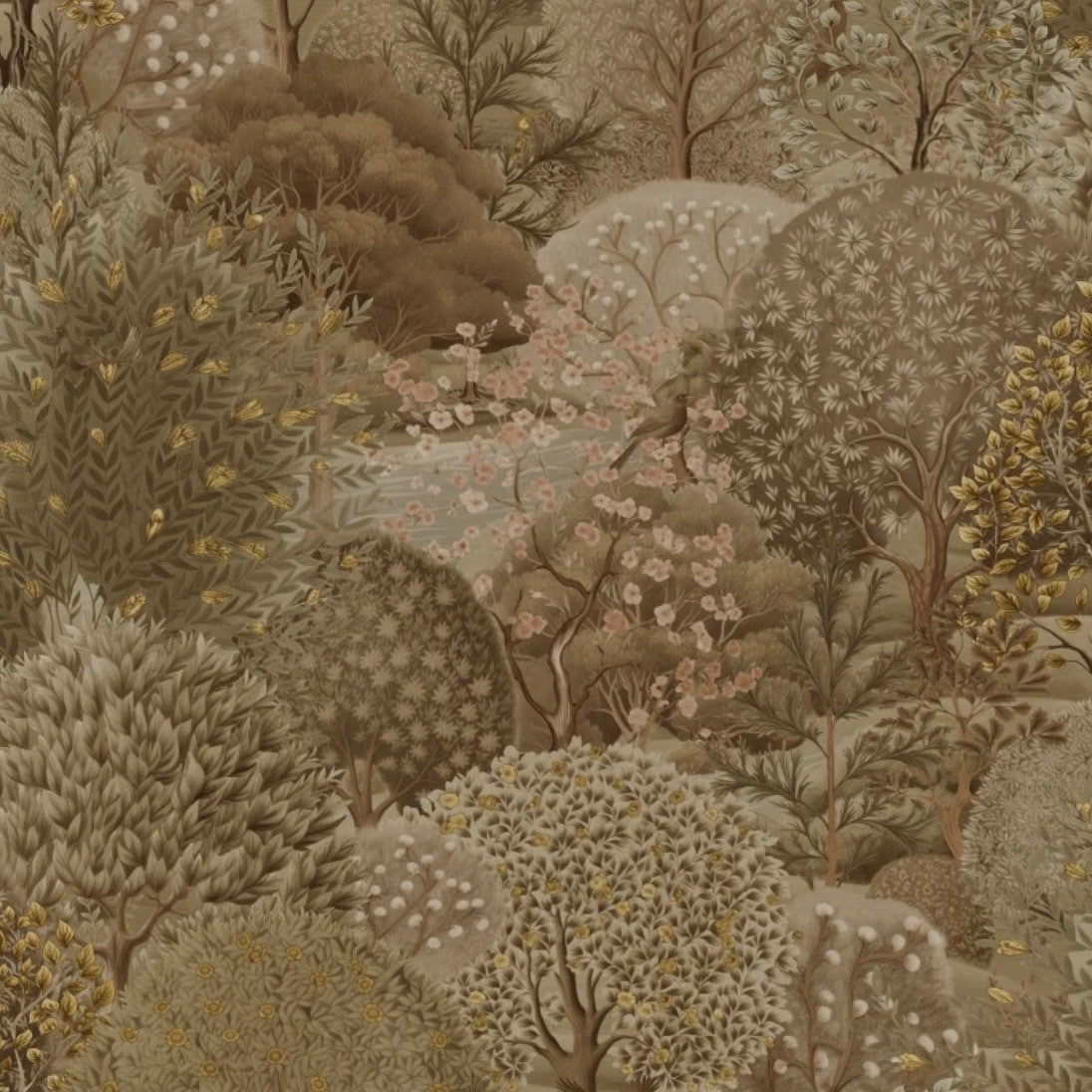 Arboretum Tree Wallpaper in Neutral