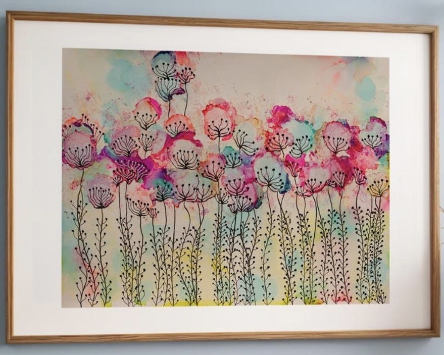 Colourful wildflower watercolour painting by WatercoloursbyJosie, Alton Hampshire