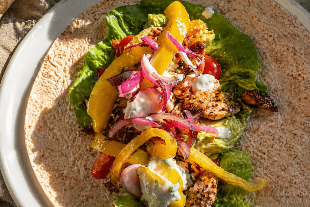 Cajun chicken wrap
