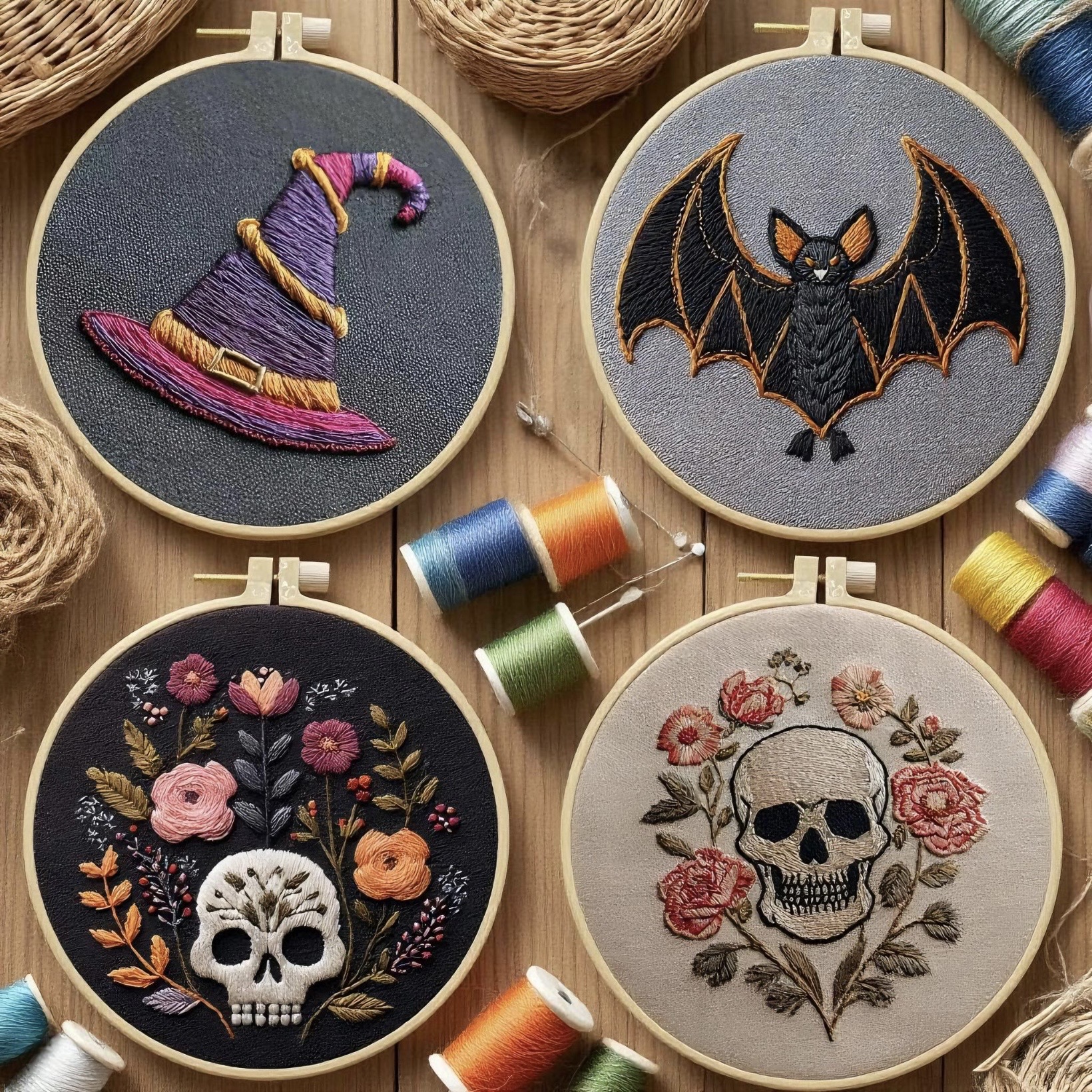Halloween Embroidery Kit for Beginners