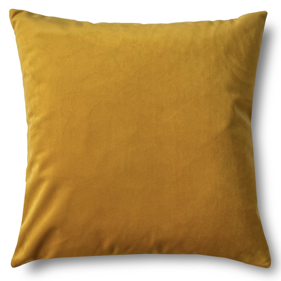Luxury super soft mustard velvet cushion by CelinaDigby on Etsy