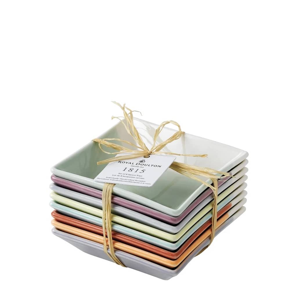 1815 Bright Square Trays, set of 8
