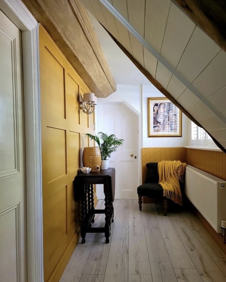 India Yellow hallway paint, mustard hallway colour ideas