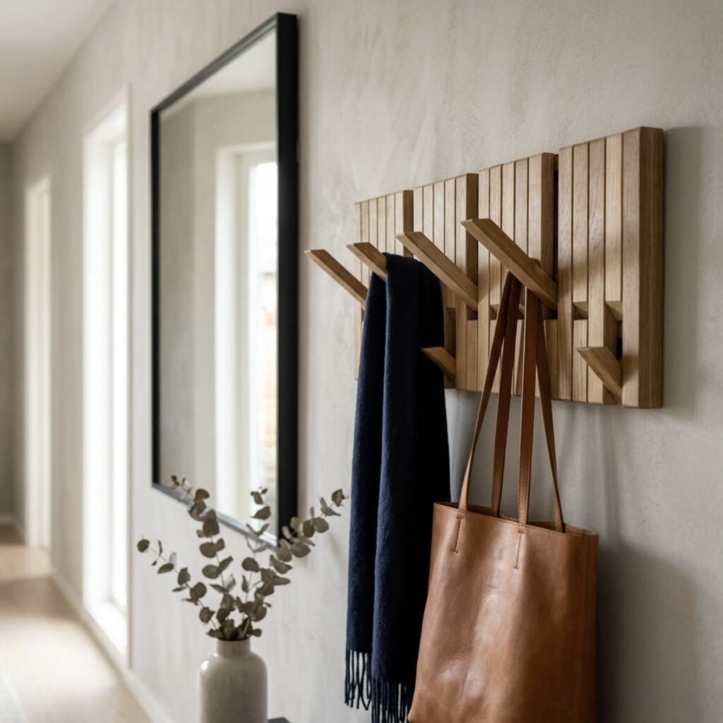 Hallway decor ideas piano coatrack